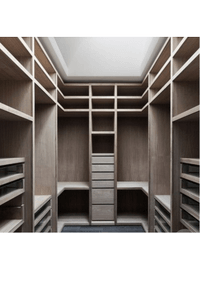 П-образная гардеробная комната в классическом стиле Керчь