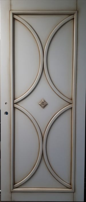 Межкомнатная дверь в профиле массив (эмаль с патиной) Керчь